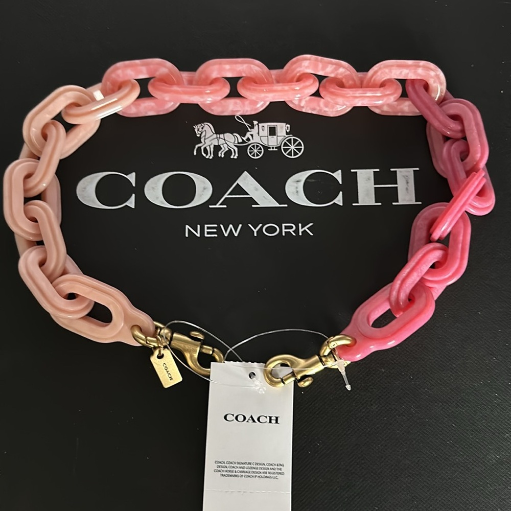 NWT Coach Short Chain Strap With Recycled Resin